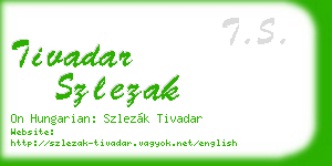 tivadar szlezak business card