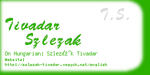 tivadar szlezak business card